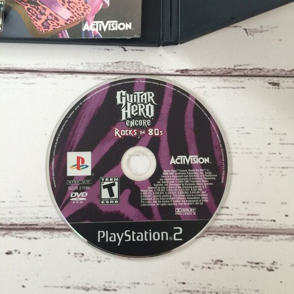 Guitar Hero Encore Rock The 80s Sony PlayStation 2 PS2 Video Game Tested Works - Picture 9 of 10